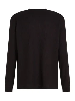 Tommy Jeans Shirts*TJM REG WAFFLE L/S TEE Black