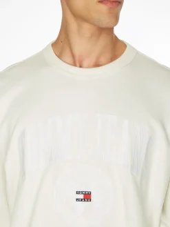 Tommy Jeans Shirts*TJM REVERSE SLUB CREW ancient white