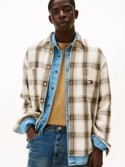 Tommy Jeans Hemden|Big Boys*TJM RLX CHECK BRUSHED OS EXT ancient white-check