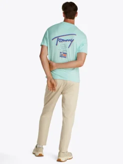 Tommy Jeans Shirts|Big Boys*TJM RLX FADED GRAPHIC TEE EXT spring mint
