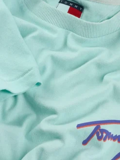 Tommy Jeans Shirts|Big Boys*TJM RLX FADED GRAPHIC TEE EXT spring mint