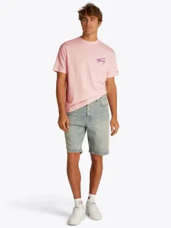 Tommy Jeans Shirts|Big Boys*TJM RLX FADED GRAPHIC TEE EXT precious pink