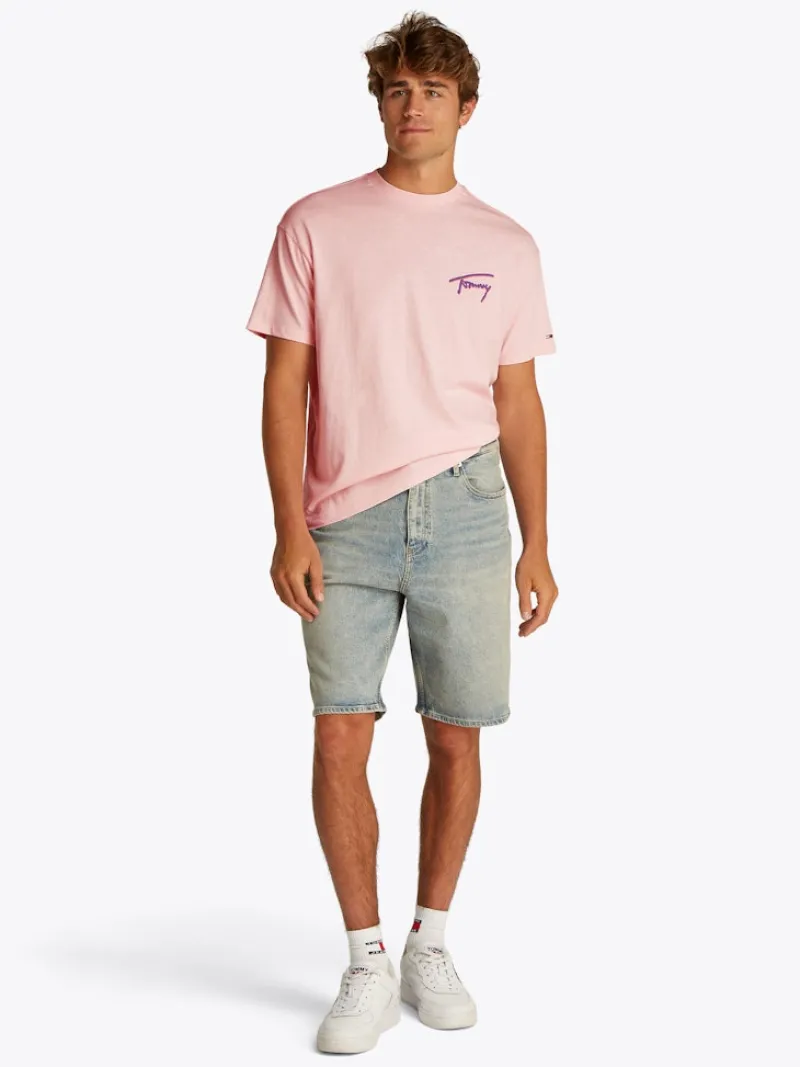 Tommy Jeans Shirts|Big Boys*TJM RLX FADED GRAPHIC TEE EXT precious pink