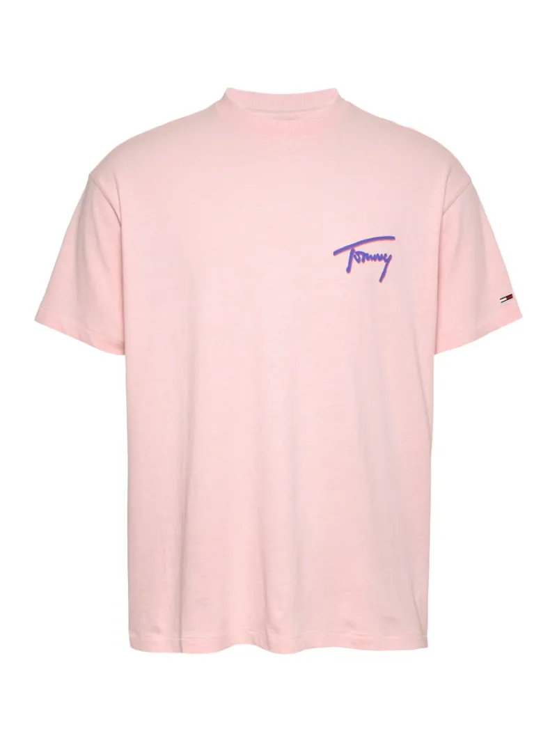 Tommy Jeans Shirts|Big Boys*TJM RLX FADED GRAPHIC TEE EXT precious pink