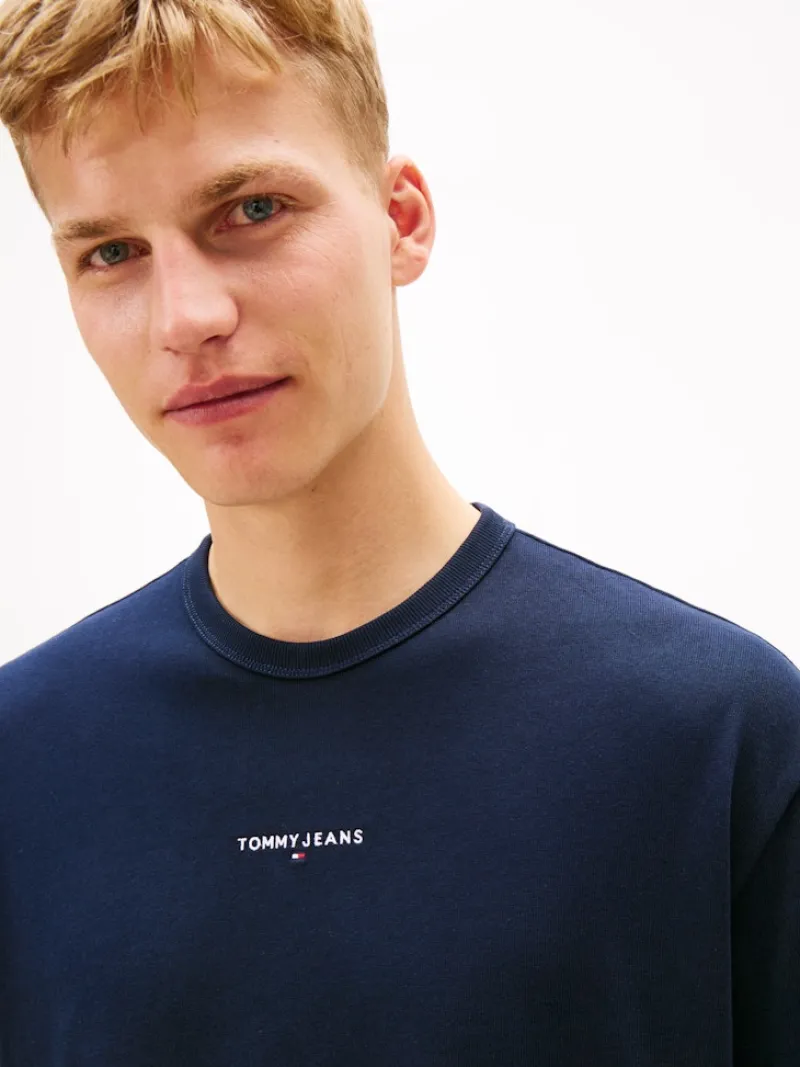 Tommy Jeans Shirts|Big Boys*TJM RLX LINEAR LOGO TEE EXT dark night navy