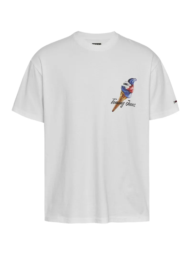 Tommy Jeans Shirts|Big Boys*TJM RLX NOVELTY 2 GMD TEE ecru