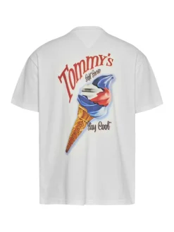 Tommy Jeans Shirts|Big Boys*TJM RLX NOVELTY 2 GMD TEE ecru