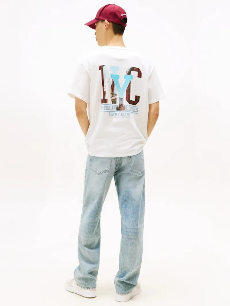 Tommy Jeans Shirts|Big Boys*TJM RLX NOVELTY GRAPHIC 3 S/S T ecru