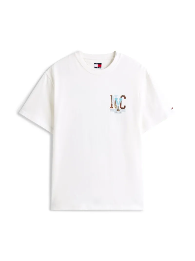 Tommy Jeans Shirts|Big Boys*TJM RLX NOVELTY GRAPHIC 3 S/S T ecru