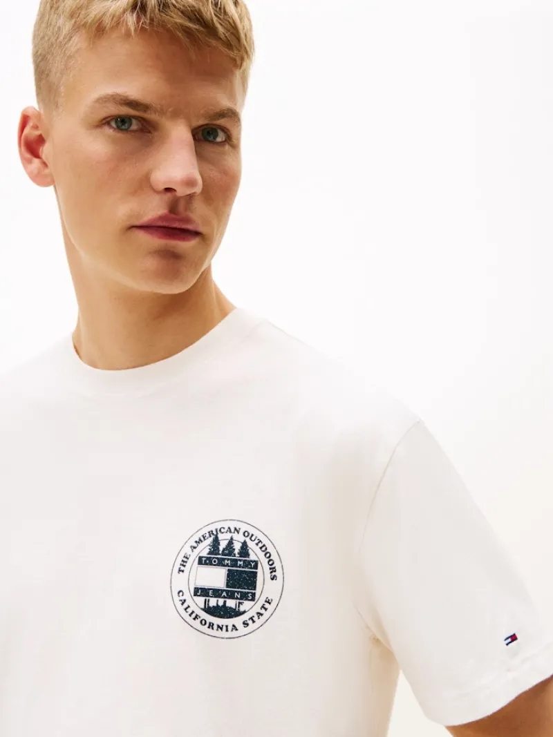 Tommy Jeans Shirts|Big Boys*TJM RLX OUTDOOR SS TEE EXT ancient white