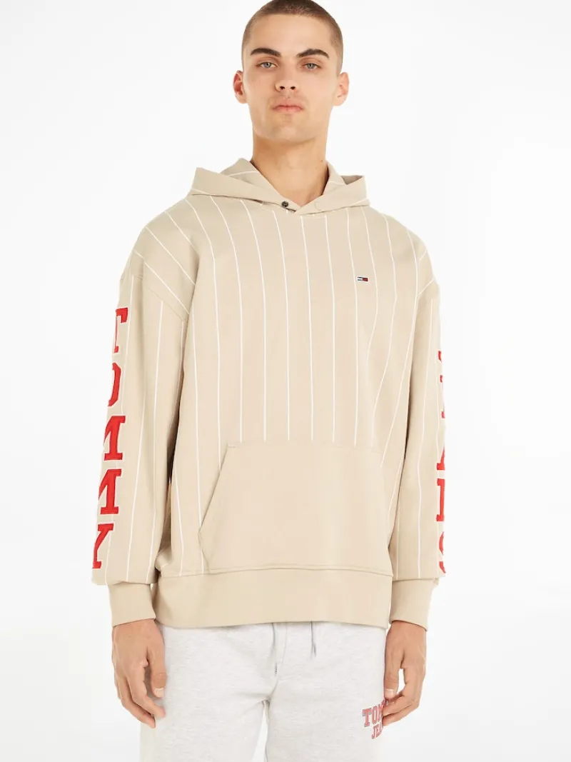 Tommy Jeans Pullover & Sweatshirts*TJM RLX PINSTRIPE HOODIE Beige