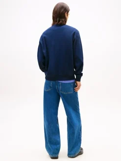 Tommy Jeans Pullover & Sweatshirts|Big Boys*TJM RLX WAFFLE SCRIPT CREW dark night navy