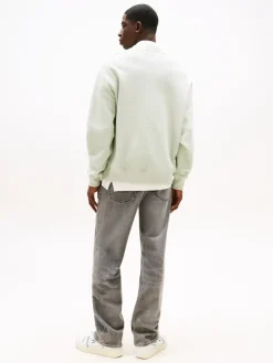 Tommy Jeans Pullover & Sweatshirts|Big Boys*TJM RLX WAFFLE SCRIPT CREW misty sage
