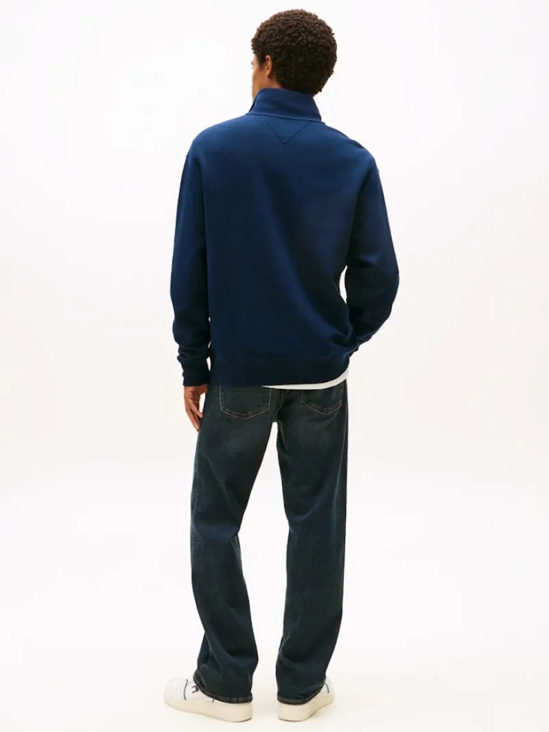 Tommy Jeans Pullover & Sweatshirts*TJM RLX WAFFLE SCRIPT QRTR ZIP dark night navy