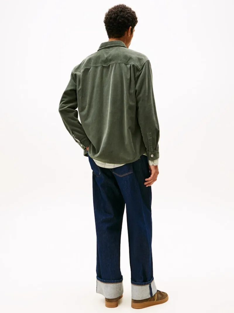 Tommy Jeans Hemden*TJM RLX WASHED CORD SHIRT EXT pewter green