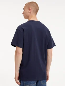 Tommy Jeans Shirts*TJM RLXD VARSITY LOGO TEE twilight navy