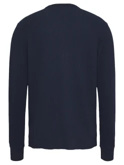Tommy Jeans Shirts|Big Boys*TJM SLIM WAFFLE LS TEE EXT dark night navy