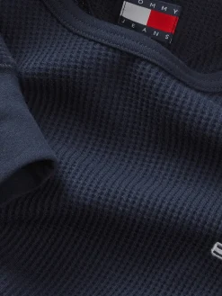 Tommy Jeans Shirts|Big Boys*TJM SLIM WAFFLE LS TEE EXT dark night navy