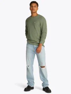 Tommy Jeans Shirts|Big Boys*TJM SLIM WAFFLE LS TEE EXT aruba green