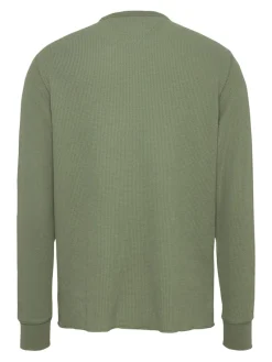 Tommy Jeans Shirts|Big Boys*TJM SLIM WAFFLE LS TEE EXT aruba green