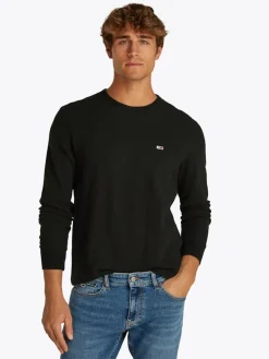 Tommy Jeans Shirts|Big Boys*TJM SLIM WAFFLE LS TEE EXT Black