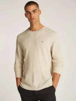 Tommy Jeans Shirts|Big Boys*TJM SLIM WAFFLE LS TEE EXT newsprint