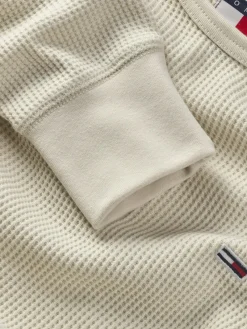 Tommy Jeans Shirts|Big Boys*TJM SLIM WAFFLE LS TEE EXT newsprint