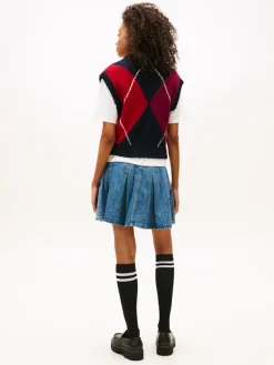 Tommy Jeans Pullover & Sweatshirts*TJW ARGYLE SWEATER VEST dark night navy