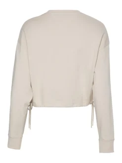 Tommy Jeans Pullover & Sweatshirts*TJW BXY CROP BADGE DRAWSTR CREW stony beige