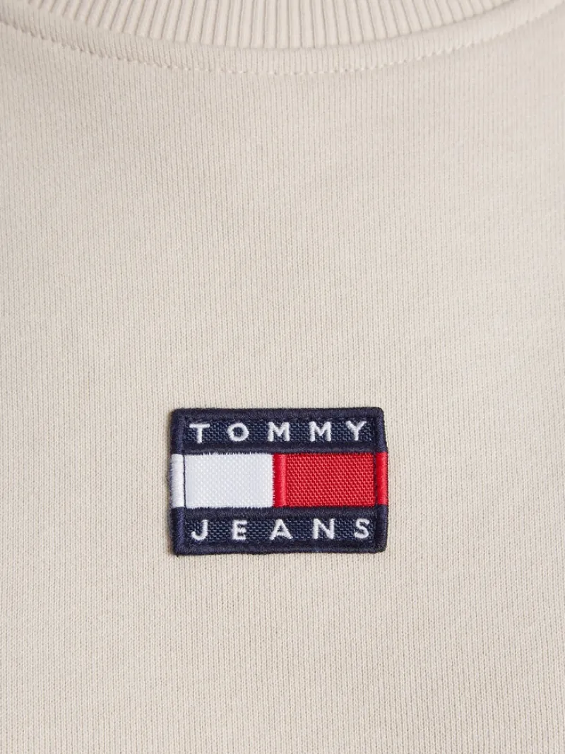 Tommy Jeans Pullover & Sweatshirts*TJW BXY CROP BADGE DRAWSTR CREW stony beige