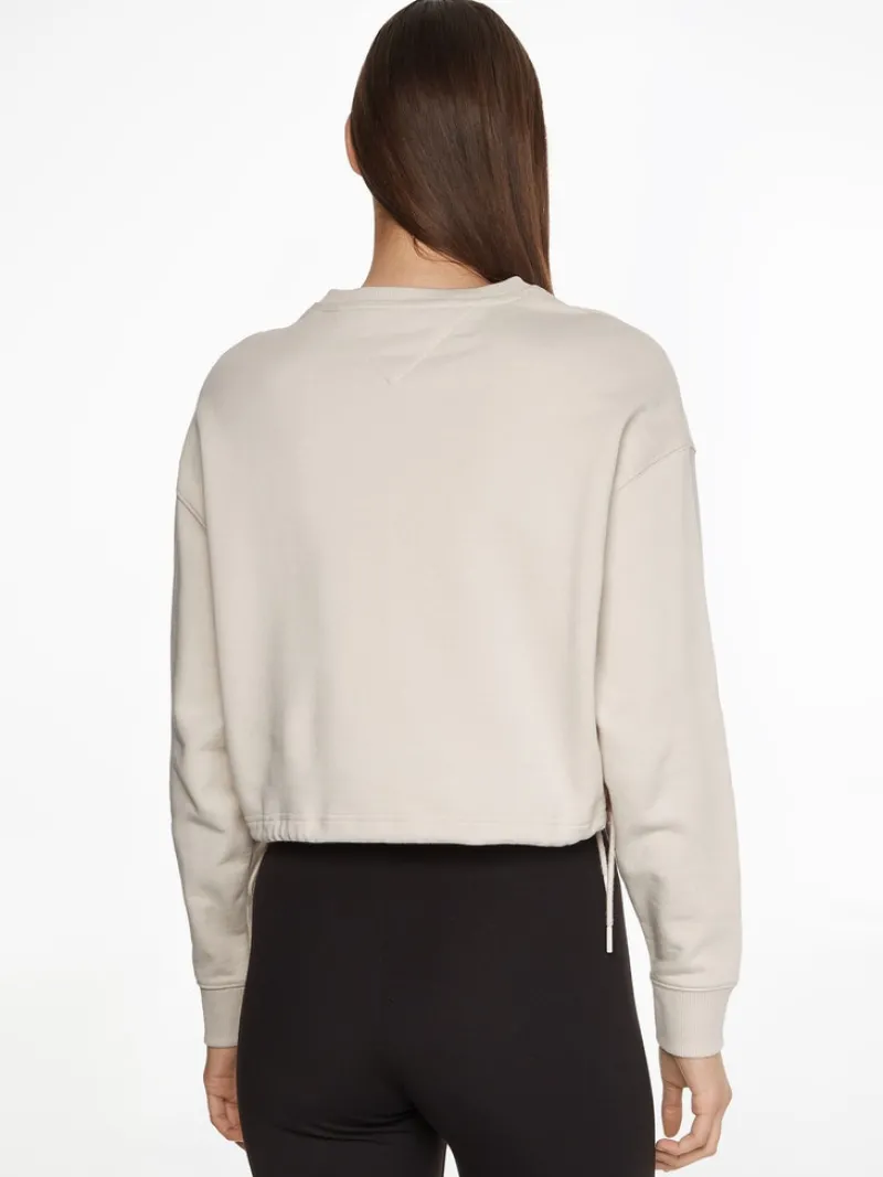 Tommy Jeans Pullover & Sweatshirts*TJW BXY CROP BADGE DRAWSTR CREW stony beige
