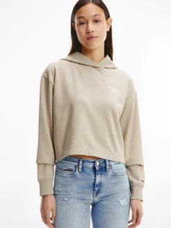 Tommy Jeans Pullover & Sweatshirts*TJW BXY CROP TAPING HOODIE savannah sand