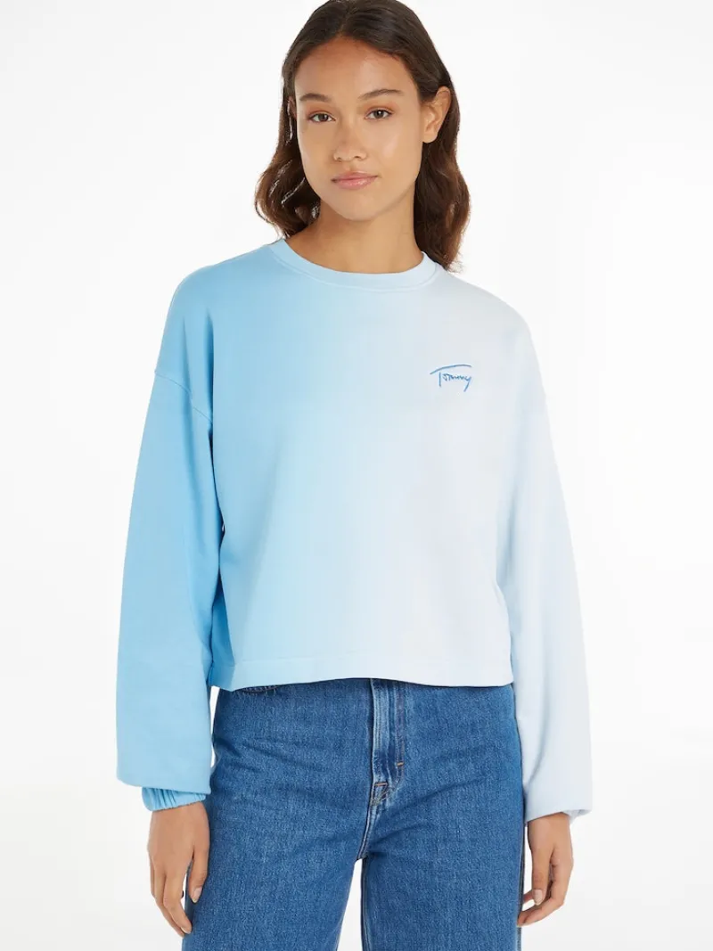 Tommy Jeans Pullover & Sweatshirts*TJW BXY DIP DYE SIGNATURE CREW skysail