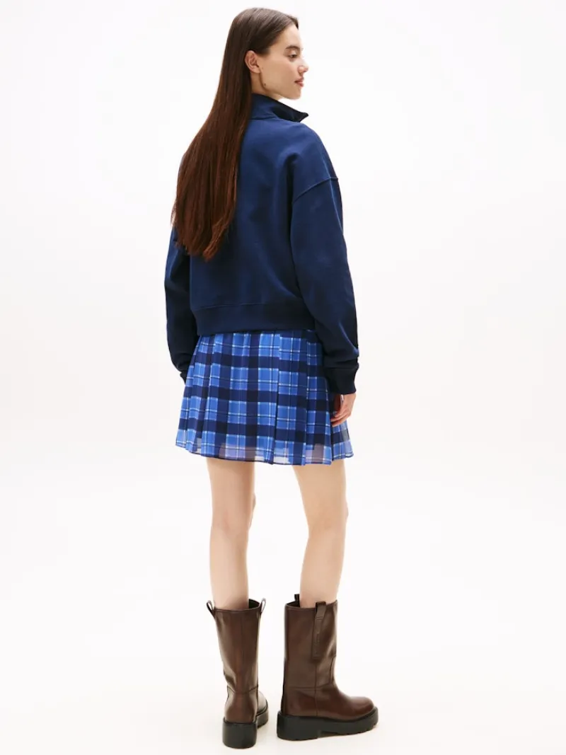 Tommy Jeans Pullover & Sweatshirts*TJW BXY S-FLAG 1/4 ZIP dark night navy