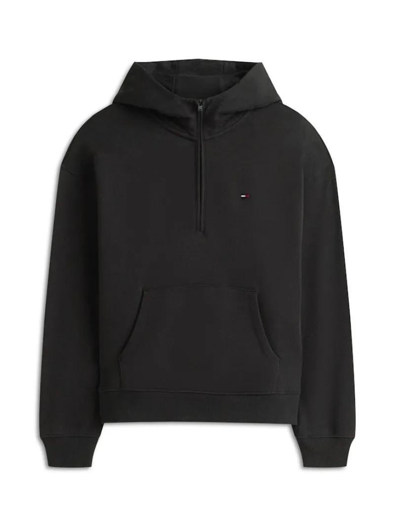 Tommy Jeans Pullover & Sweatshirts*TJW BXY S-FLAG 1/4 ZIP HOODIE Black