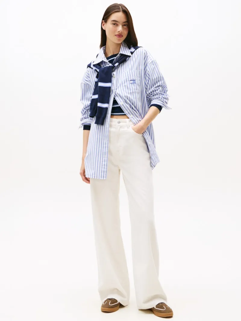 Tommy Jeans Hosen*TJW CLAIRE HR WIDE CORD ancient white