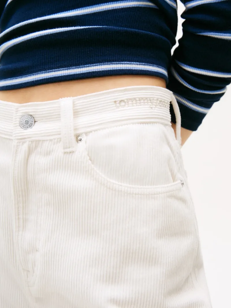 Tommy Jeans Hosen*TJW CLAIRE HR WIDE CORD ancient white