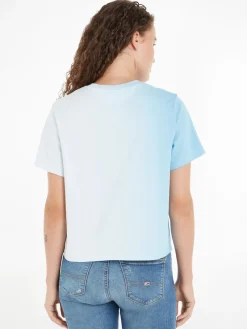 Tommy Jeans Shirts*TJW CLS DIP DYE SIGNATURE TEE skysail