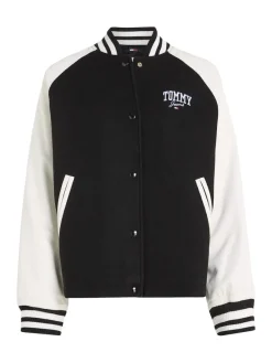 Tommy Jeans Jacken*TJW CORD WOOL MIX LETTERMAN Black