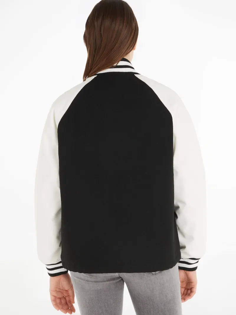 Tommy Jeans Jacken*TJW CORD WOOL MIX LETTERMAN Black