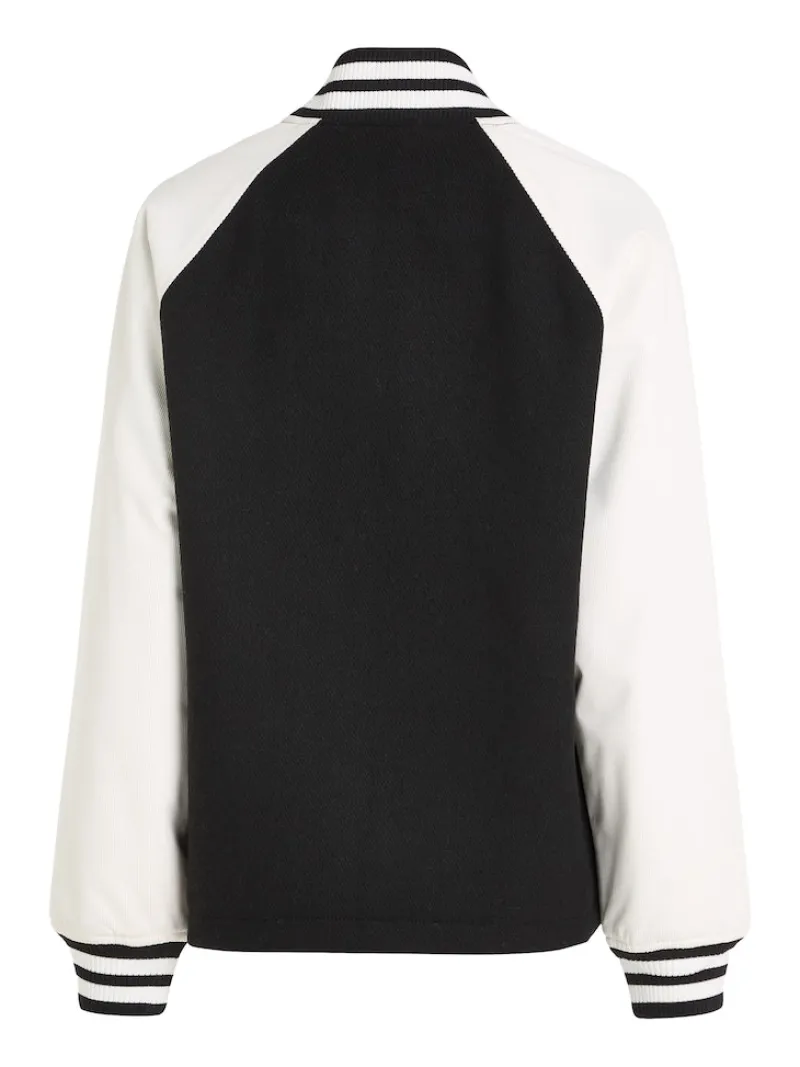 Tommy Jeans Jacken*TJW CORD WOOL MIX LETTERMAN Black