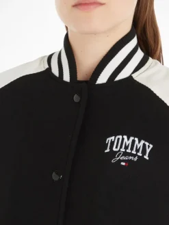 Tommy Jeans Jacken*TJW CORD WOOL MIX LETTERMAN Black