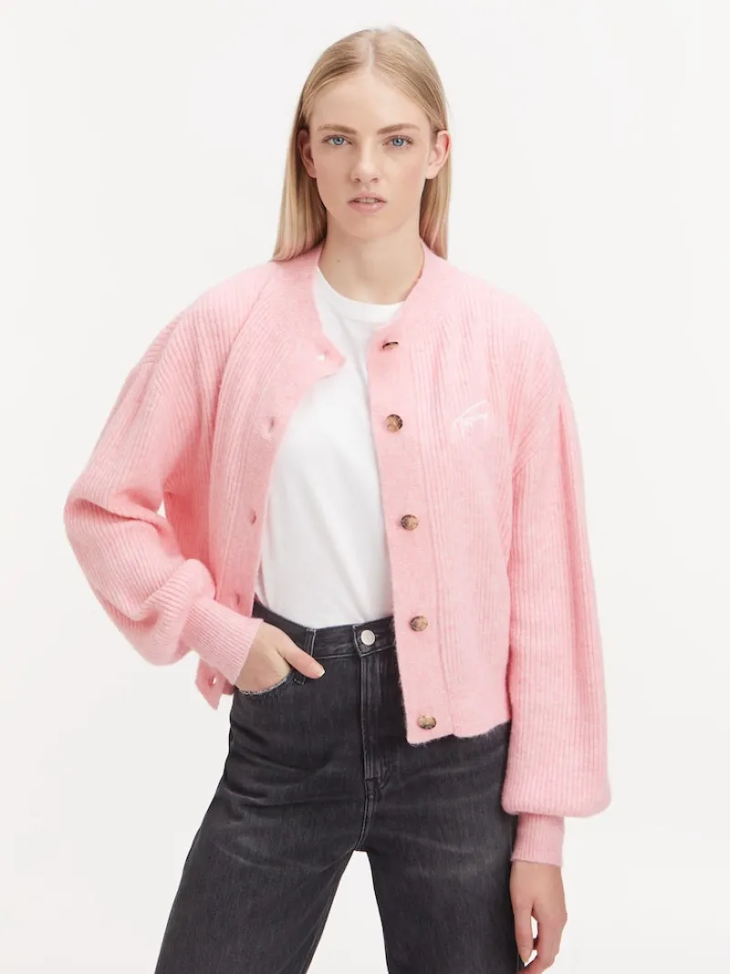 Tommy Jeans Pullover & Sweatshirts*TJW COSY SIGANTURE CARDIGAN aloha pink