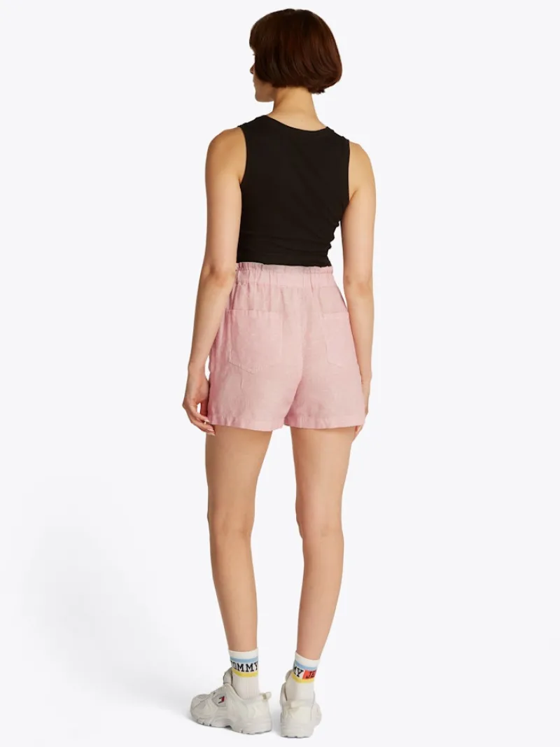 Tommy Jeans Shorts*TJW COTTON LINEN SHORT precious pink - stripe