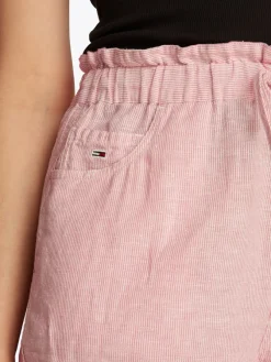 Tommy Jeans Shorts*TJW COTTON LINEN SHORT precious pink - stripe