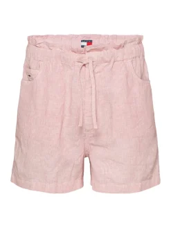 Tommy Jeans Shorts*TJW COTTON LINEN SHORT precious pink - stripe