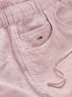 Tommy Jeans Shorts*TJW COTTON LINEN SHORT precious pink - stripe