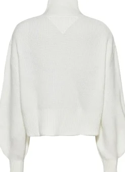 Tommy Jeans Pullover & Sweatshirts*TJW CROP COLLEGE CABLE SWEATER ecru