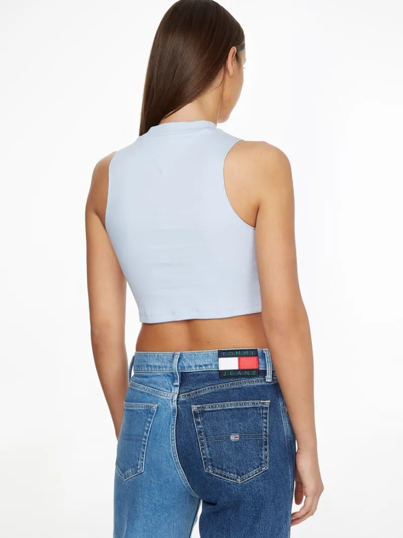 Tommy Jeans Shirts*TJW CROP WORLDWIDE ZIP THRU stony beige