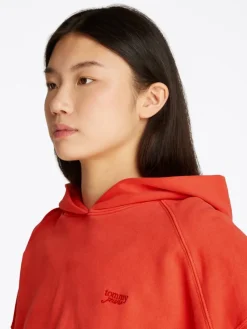 Tommy Jeans Pullover & Sweatshirts*TJW CRP GMD SCRIPT HOODIE bright vermillion